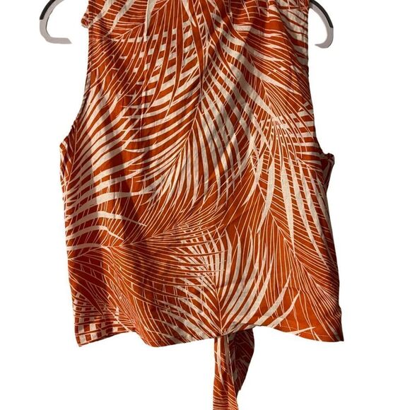 Panama Jack - 2 piece Mid waist Top and Skirt. Size/ XLG Color: Orange Print - Picture 5 of 9